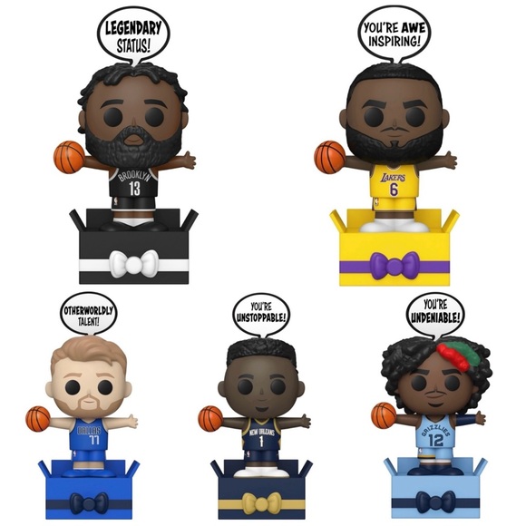 5 Funko Popsies NBA Vinyl Pop-Up Figures: Harden Morant James Doncic Williamson - Picture 1 of 9